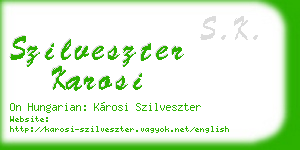 szilveszter karosi business card