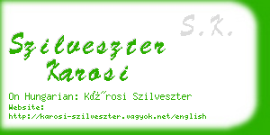 szilveszter karosi business card